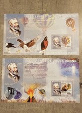 CONGO 2006 - LES LIVRES DE JULES VERNE BIRDS-MINERALS 2 MINIATURE SHEETS MNH