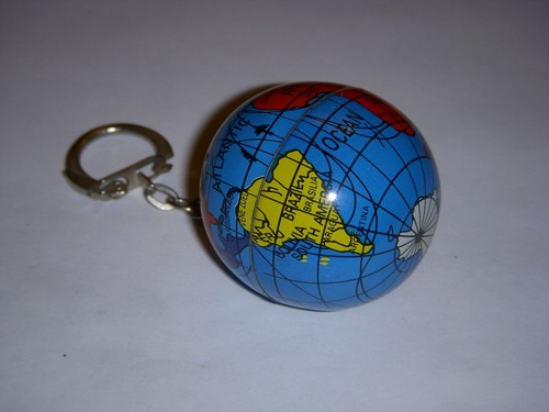 Porte clefs mappemonde - porte,