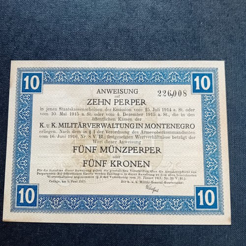 Banknote montenegro perper - 10,
