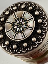 Boîte Pilulier Argent Massif Ciselé - Moyen-Orient / Levant