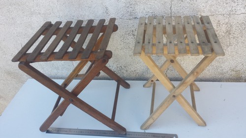 Anciens tabourets pliants - tabourets, en