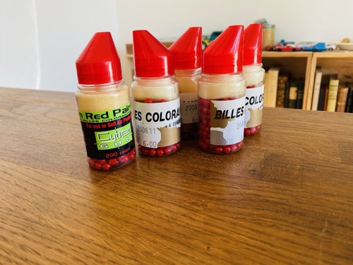 Billes colorantes lot rouge - billes,
