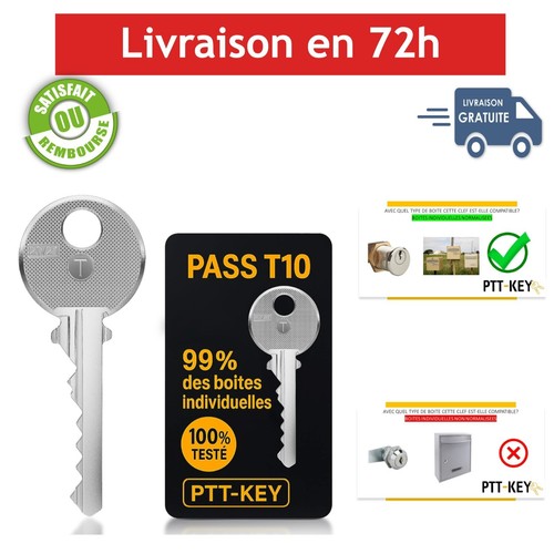 Clé pass ptt t10 - pour, boîte
