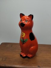  TIRELIRE Vintage chat Peinte