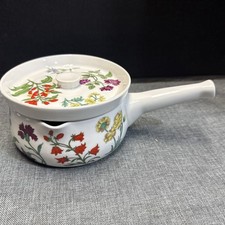 Porcelaine De Paris Covered Baking Dish With Handle Herbier