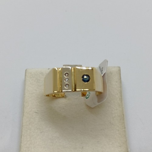 Bague homme jaune et - en,