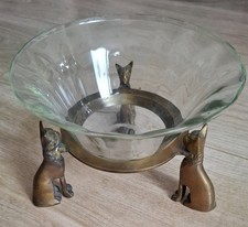 Coupe en verre et bronze