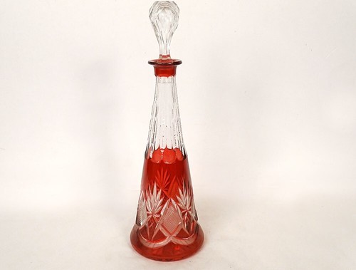 Carafe vin cristal taillé - vin,