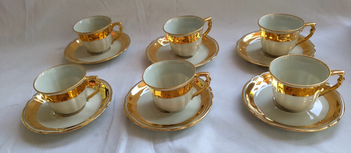Tasses moka et soucoupes - moka,