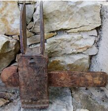 OLD WOODEN LOCK ANTELOPE HORNS DOGON BAMBARA MALI - FIRST AFRICAN ART
