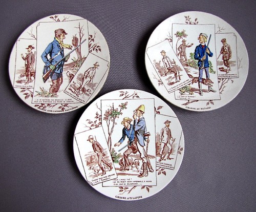 Humorous wall plates hunters - 3,