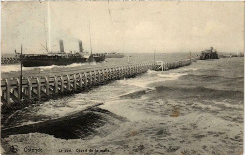 Cpa ostende le port - cpa,