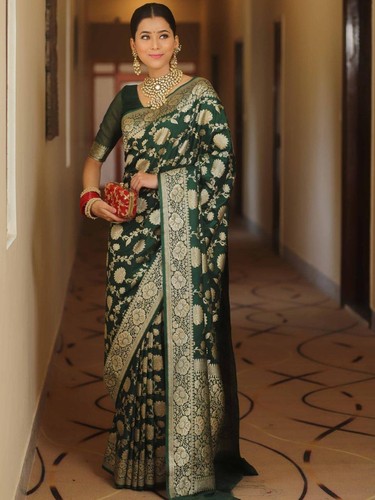 Sari soie magenta - sari,