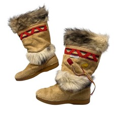 Tecnica Fur Boots Womens 6 EU 37 Apres Ski Winter Made in Italy