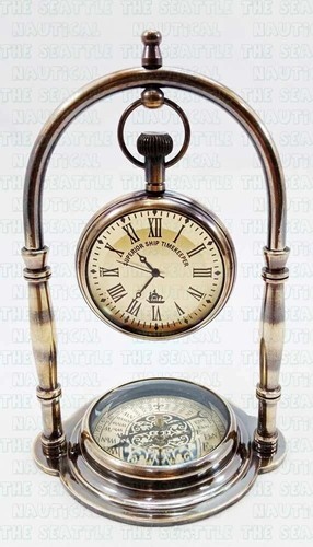 Horloge bureau laiton de - de,