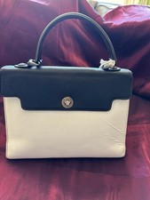 Didier Lamarthe Vintage Black & White Pebbled Leather Purse / Bag French