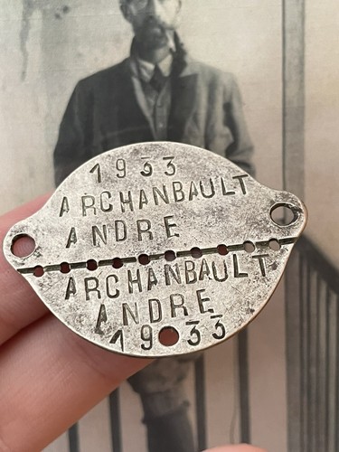 Ancienne plaque identité - ancienne,