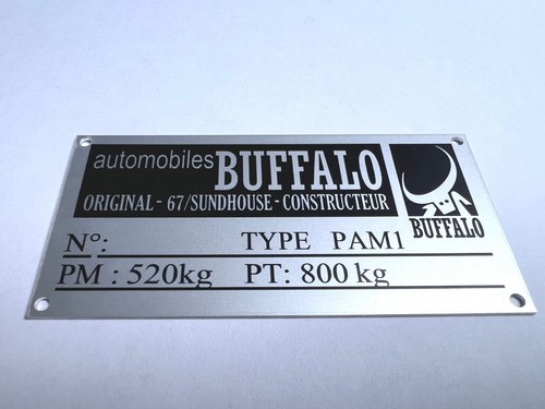 Plaque constructeur buggy - constructeur,