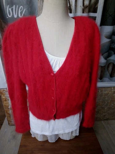 Superbe pull angora rouge - superbe,