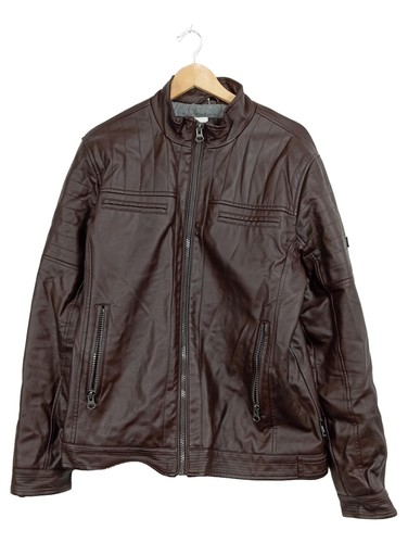 Indigo veste simili cuir - indigo, homme
