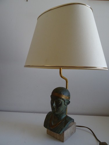 Lampe salon buste grec - lampe,