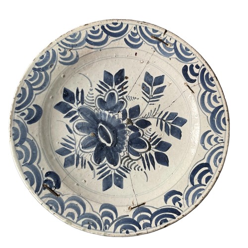 Assiette xviiiè faïence - assiette,
