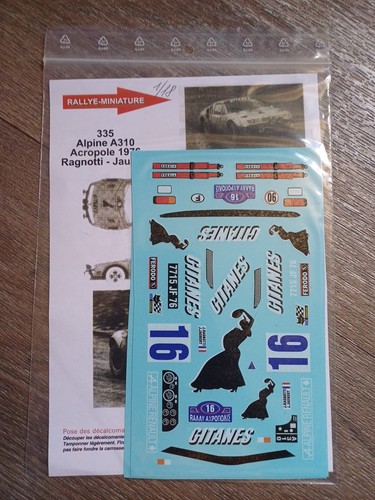 Decals ref 335 alpine - decals, 1/18