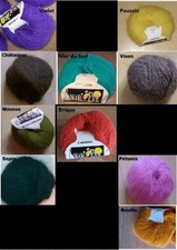 Pelote laine 70% angora et 30% Mérinos - 25 g - Couleurs au choix dans la liste