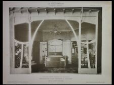 GUSTAVE SERRURIER BOVY, CHAMBRE A COUCHER - PLANCHE 1901 - ART NOUVEAU