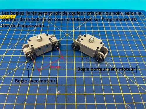 Kit motorisation bogie - , moteur