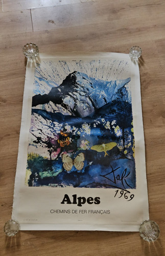 Lithographie entoilée dali - entoilée,