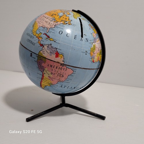 Globe ancien tirelire métal - tirelire,