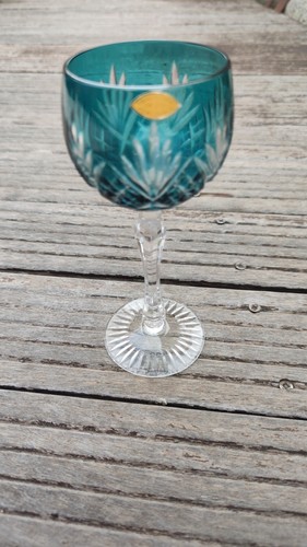 Verre vin cristal vert - cristal,