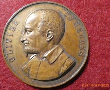 TABLE MEDAL SOCIETY OF AGRICULTURE OF THE ALLIER "OLIVE TREE OF GREENHOUSES"