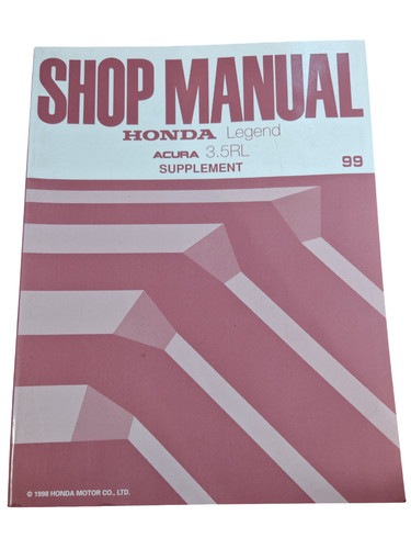 Manuel atelier honda - d'atelier, legend