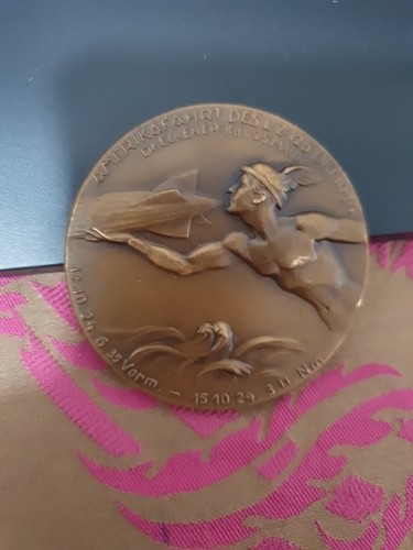 Médaille bronze zeppelin - bronze, graf