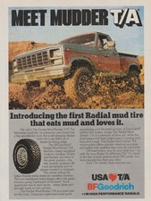 1980 B.F. Goodrich Mudder T/A Tires - Ford Stepside Pickup Mud - Print Ad Photo