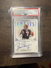 2019 Panini Flawless Boomer Esiason Greats Autograph Silver /15 Bengals PSA 7