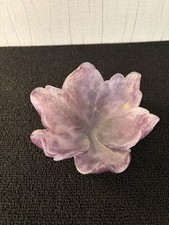 Empty Bowl Pocket Flower Lotus Purple Crystal Daum