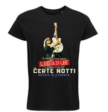LIGABUE La Notte Di Certe Notti 6 September CASERTA 2025 Black/White T-Shirt