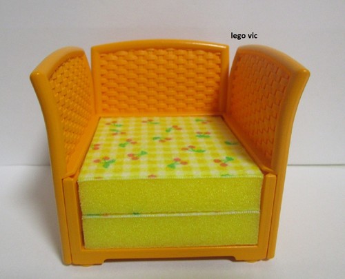 Lego chair orange - chair, fauteuil