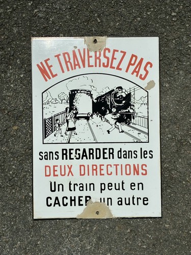 Plaque émaillée ancienne - plaque,