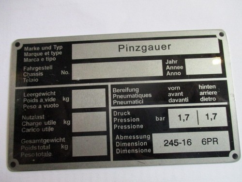 Plaque bouclier puch pinzgauer - bouclier,