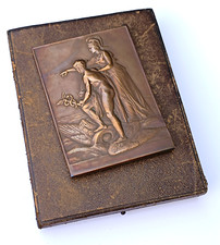 Plaquette bronze medaille Pillet Art Nouveau antique vintage plaque medal