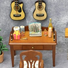 1/12 Dollhouse Handmade Miniature Desk Shabby Wood Table Furniture Accessoire