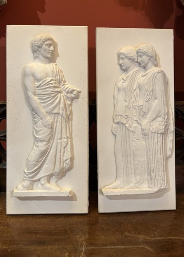 Paire bas reliefs - paire,