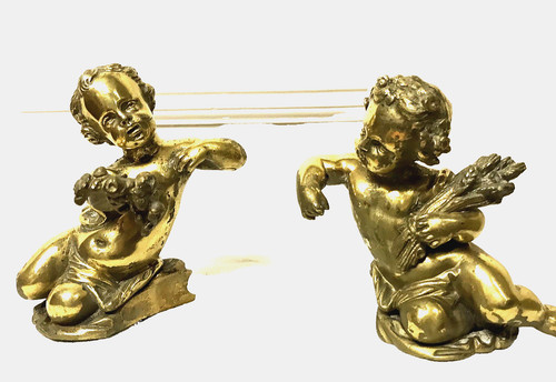 Une paire bronze pendule - une,