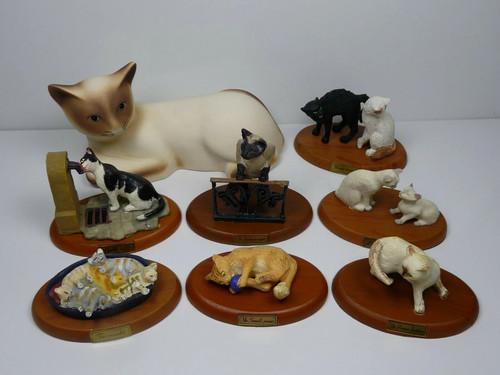 Lot chats résine base - lot,