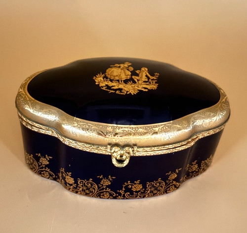 Boite bijoux sertie décor - bijoux,