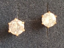 Paire de boucle d'Oreille Or et Zirconium